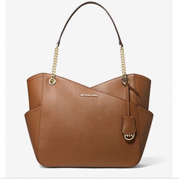 MICHAEL MICHAEL KORS Jet Set Travel Large Saffiano Leather Shoulder Bag - Picture 1 of 4